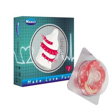 MANGO SPIRAL SPIKE CONDOM(With Private Packing ๐)