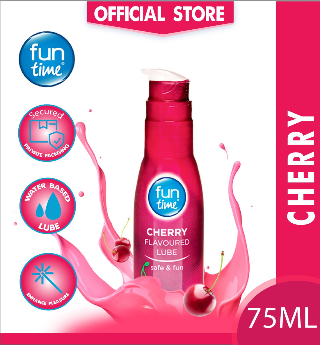 Playtime Cherry Flavoured Lube 75ML
