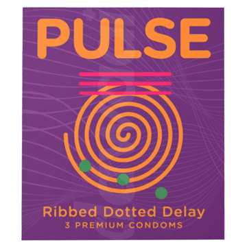 Pulse Ribbed Dotted Delay Condom Available in Cheapest Price
